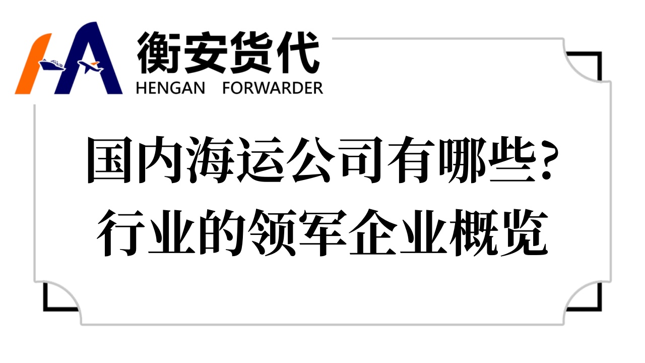 <i style='color:red'>国内海运公司有哪些</i>?行业的领军企业概览
